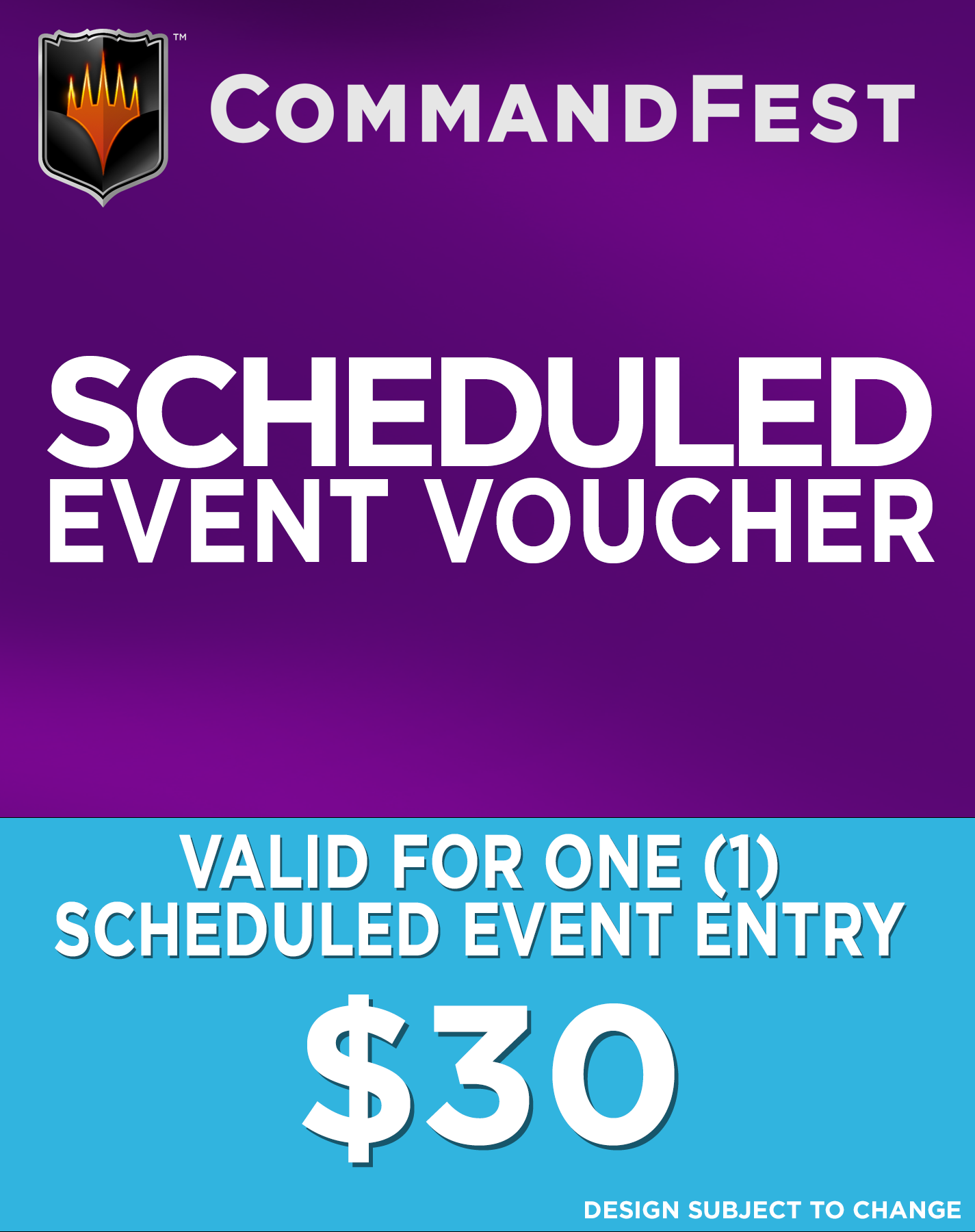 Scheduled event voucher