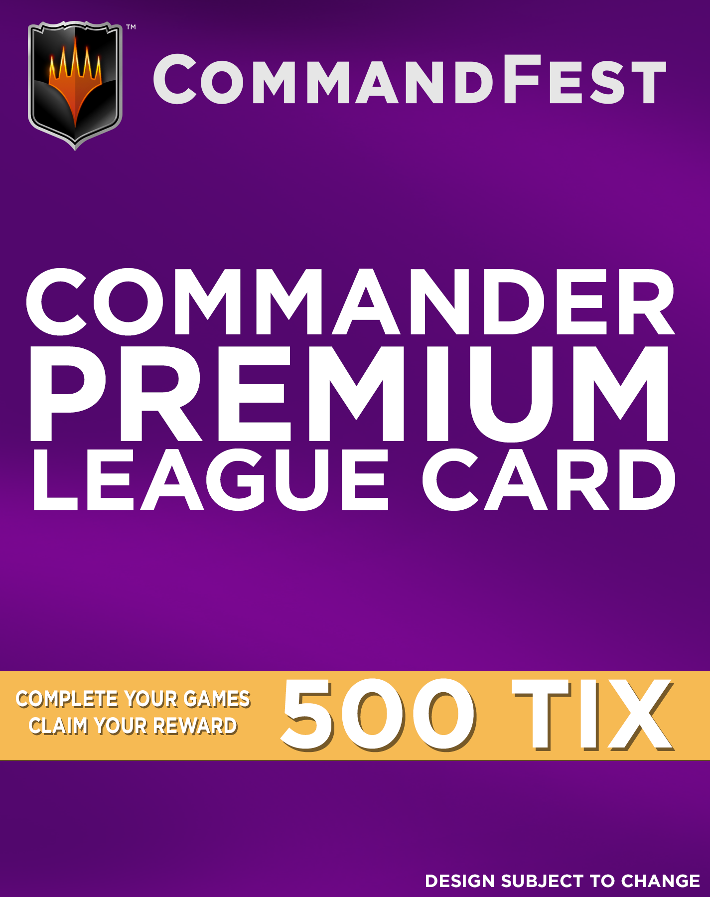 Premium Commander League Card