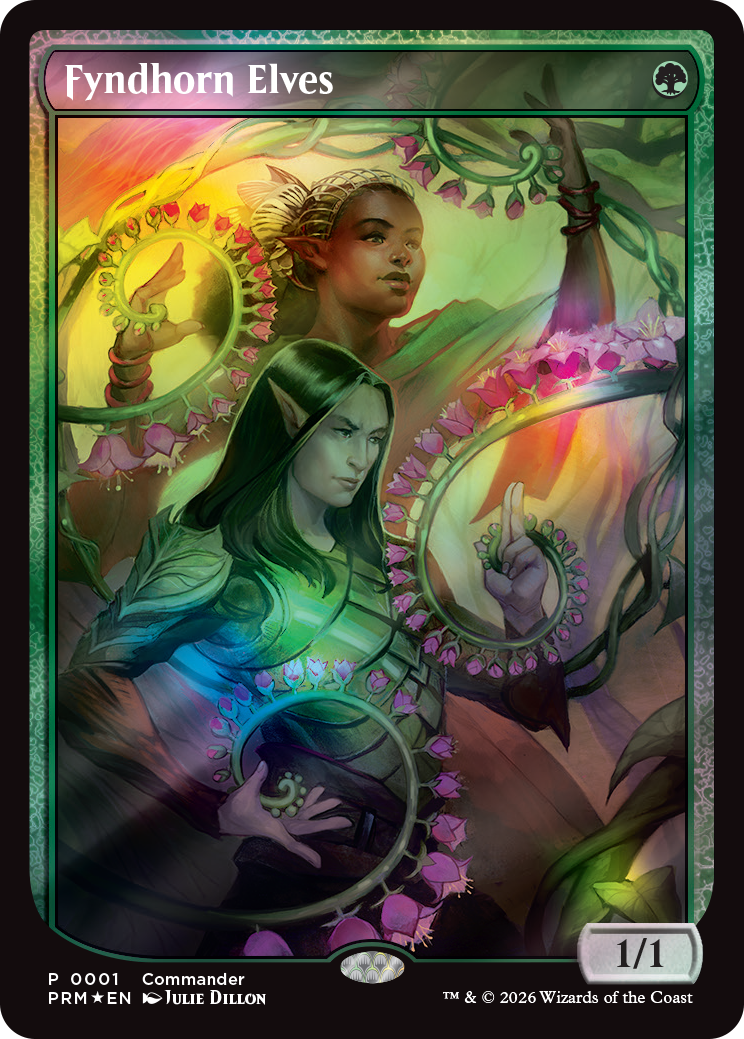 Foil Fyndhorn Elves promo card