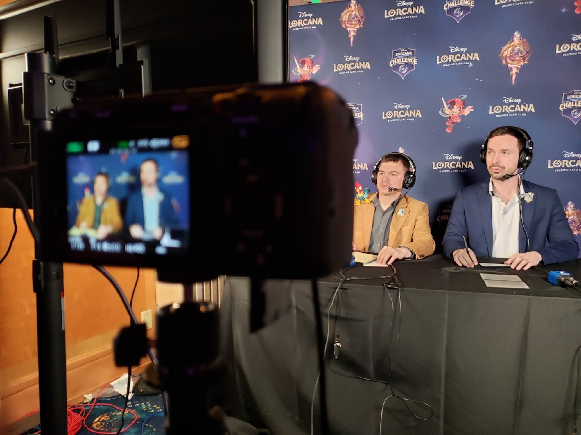 Commentary desk and broadcast environment